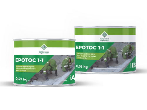 Kit de Epotoc 1-1 Toxement - Adhesivo epóxico para concreto