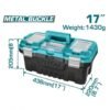 Caja de herramientas plástica 17 pulgadas Total con cierre metálico