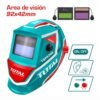 Careta de soldar automática 2 sensores Total Careta de soldar con oscurecimiento automático y 2 sensores