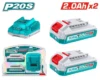 Kit de 2 baterías 20V 2.0Ah con cargador Total Industrial.