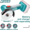 Mini pulidora inalámbrica Total de 20V y 3 pulgadas con 7 discos.