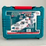 Taladro percutor inalámbrico Total 20V 55Nm con 2 baterías y accesorios.